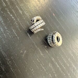 Elegant Silver Crystal Earrings